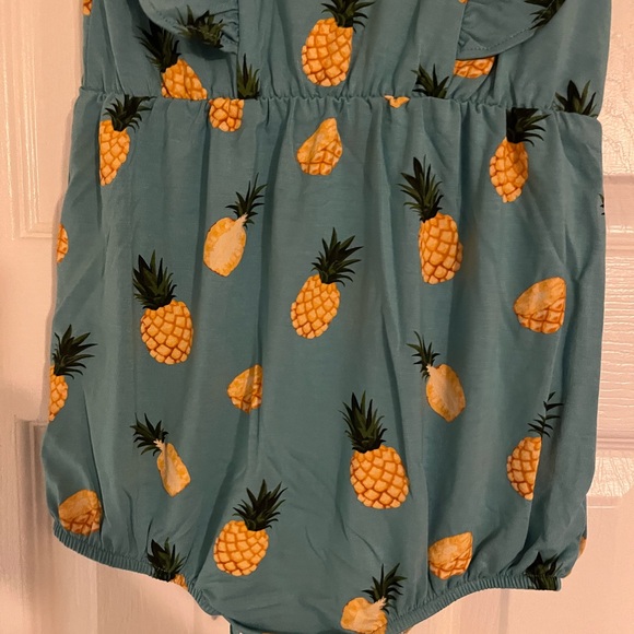 Kyte BABY Blue Pineapple Print Romper - Picture 2 of 5